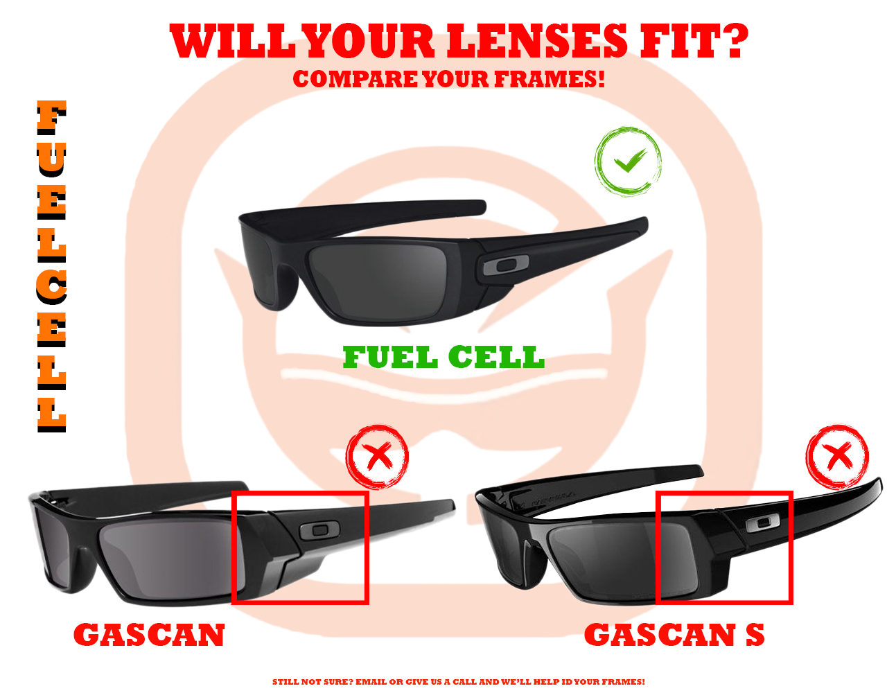 LenSwitch Replacement Lenses for Oakley Fuel Cell Sunglasses Multi