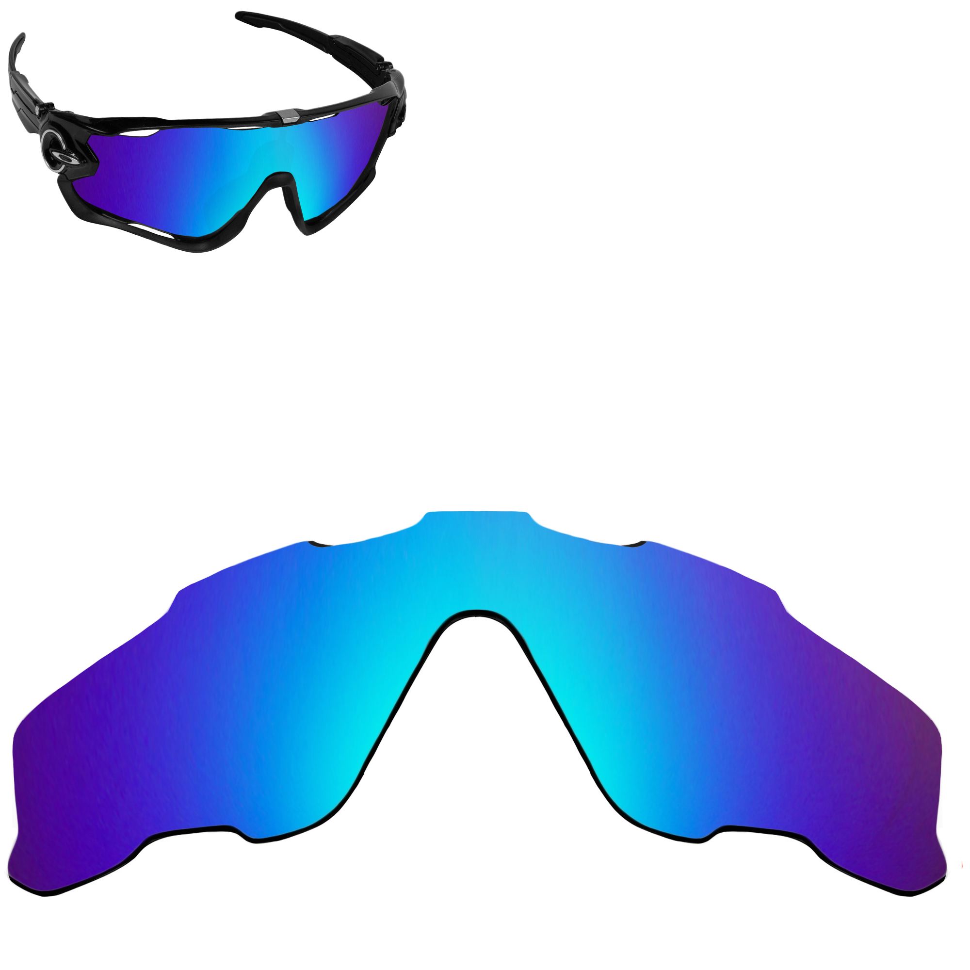 Replacement Lenses for Oakley Jawbreaker Sunglasses AntiScratch Multi